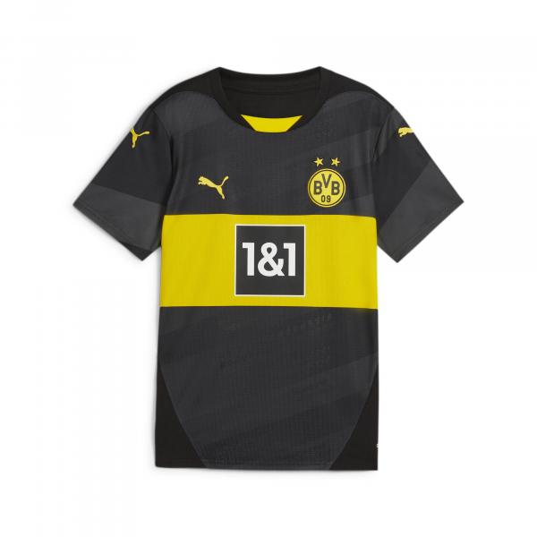 Młodzieżowa koszulka wyjazdowa Borussia Dortmund 24/25 PUMA Black Faster Yellow