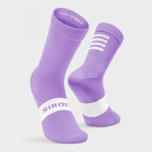 Skarpetki kolarskie unisex SIROKO S1 Lilac Etna