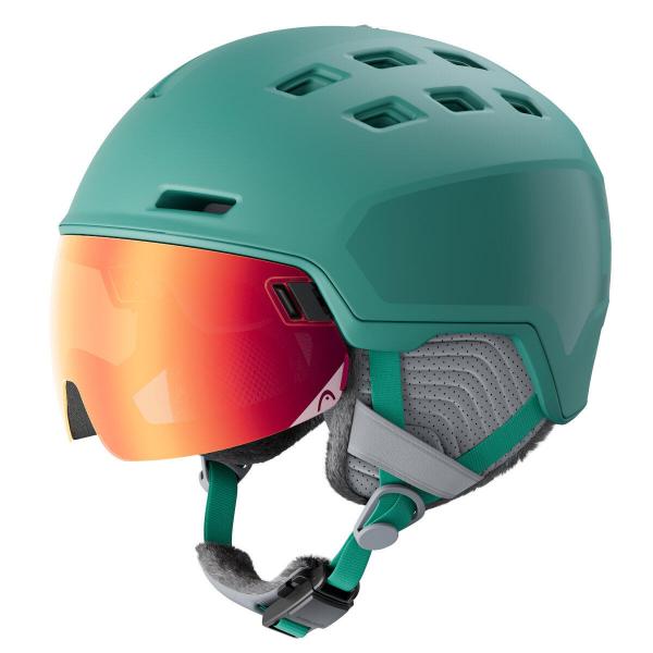 Kask z przyłbicą szybą HEAD Rachel Pro Green 2025