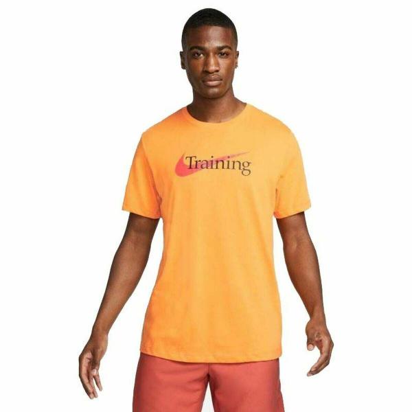 Koszulka z krótkim rękawem Męska Nike Dri-Fit Pomarańczowy