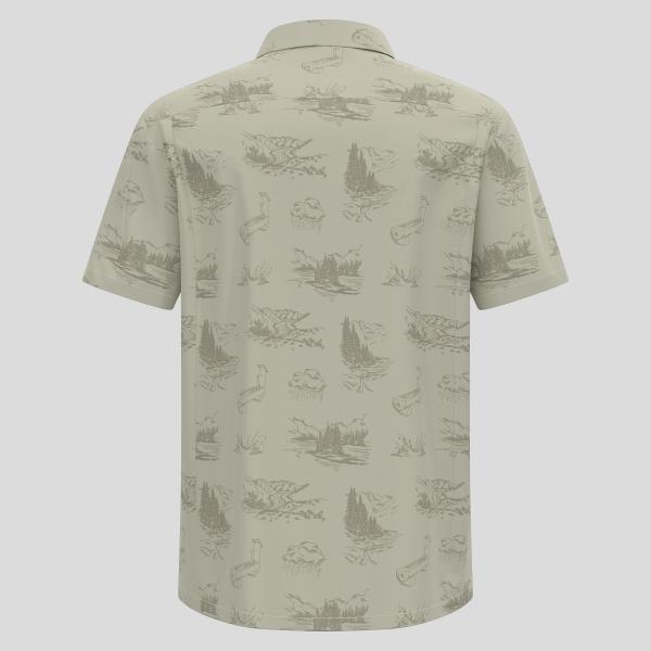 Koszula turystyczna męska Odlo Essential S/S Print Shirt S/S