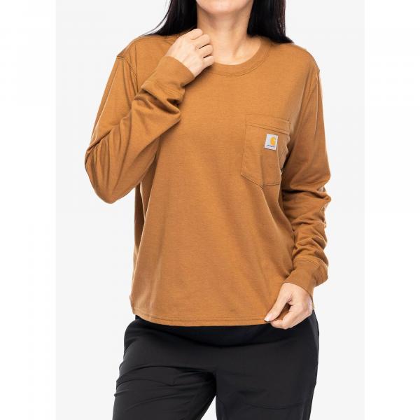 Bluzka damska z długim rękawem Cartartt Lightweight L/S Pocket T-Shirt