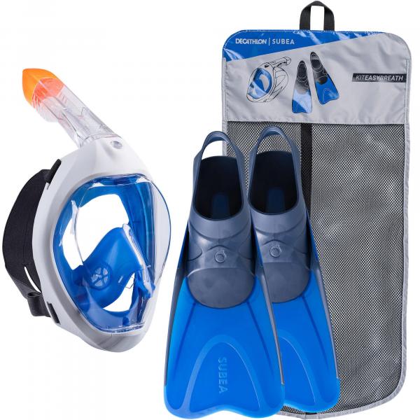 Zestaw do snorkelingu Subea maska Easybreath 500 + płetwy