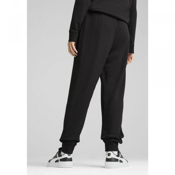 Damskie spodnie dresowe ESS METALLIC PUMA Black Metallic Gold