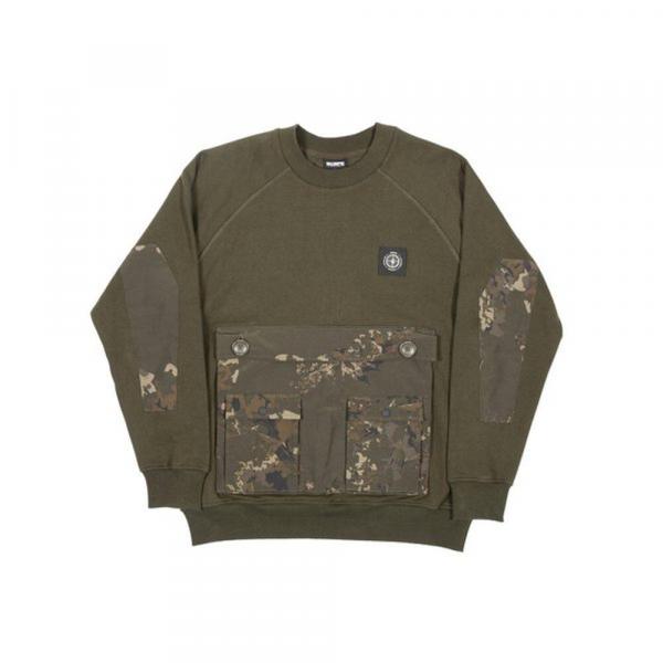 Bluza Męska Wędkarska Khaki Camo Z Kieszeniami Nash Scope Hd Jumper