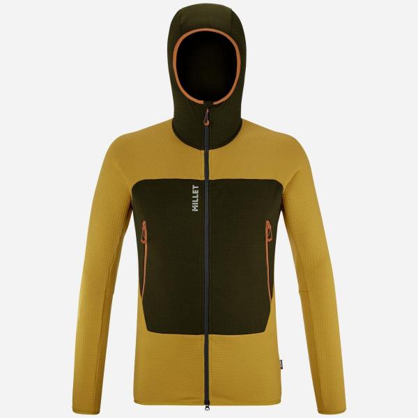 Kurtka polarowa męska MILLET M Fusion Grid Hoodie Żółty