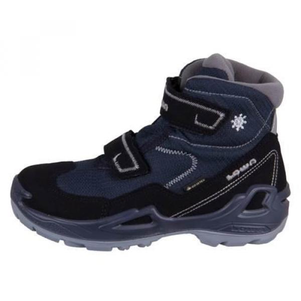 Buty trekkingowe dla dzieci Lowa Milo Gtx Mid Schwarz Navy Textil