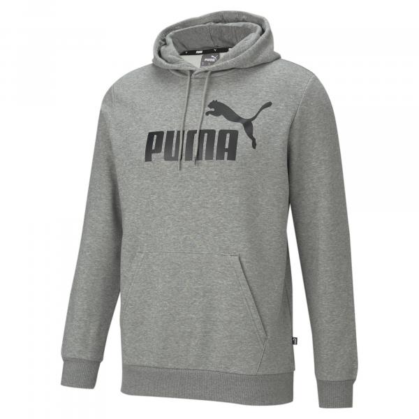 Męska bluza z kapturem z dużym logo Essentials PUMA Medium Gray Heather