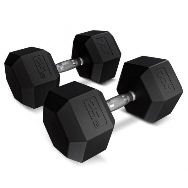 Hantel stalowy gumowany 25kg