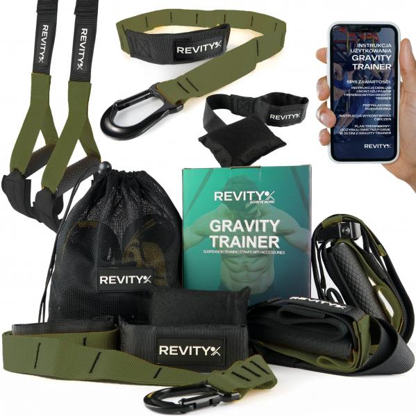 Taśmy do ćwiczeń TRX Gravity Trainer podwieszane pasy treningowe khaki-czarny