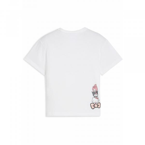 Dziecięca luźna koszulka PUMA x HELLO KITTY AND FRIENDS z grafiką PUMA White