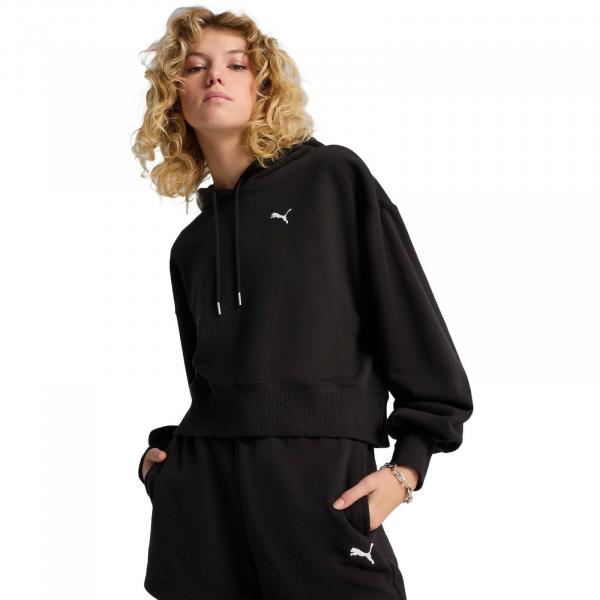 Bluza z kapturem Puma Wardrobe Ess Relaxed Cropped Hoodie, Kobiety