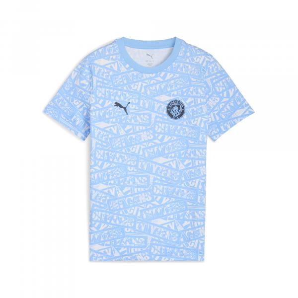 Młodzieżowa koszulka Manchester City FtblCulture z nadrukiem na całej