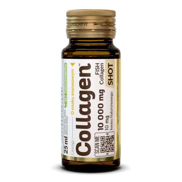Kolagen Olimp Collagen Shot - 25 ml z sokiem Ampułka szklana Ananas