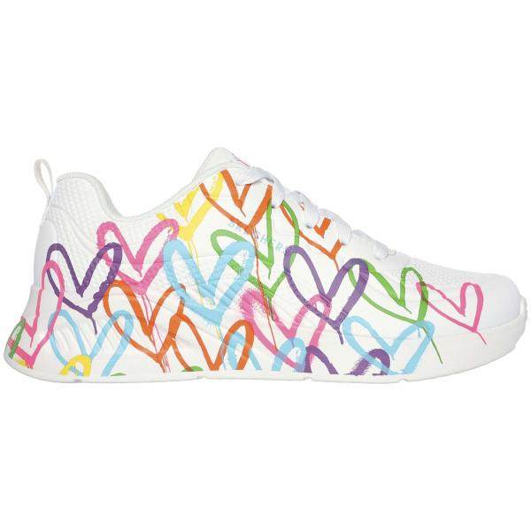 Buty sneakersy sportowe damskie Skechers Uno Lite białe wygodne