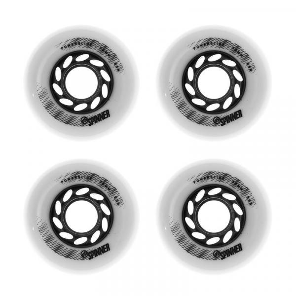 4 koła do rolek Powerslide Spinner 72mm/88a Bullet Profile Białe