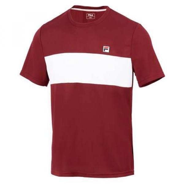 Koszulka sportowa męska Fila Bosse Cabernet