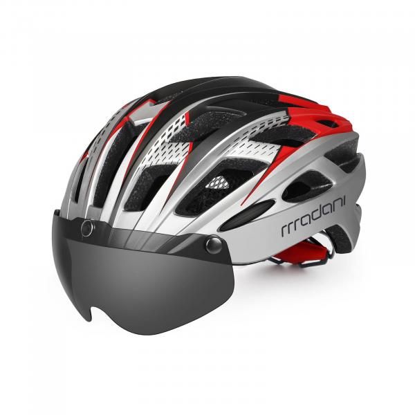 Kask rowerowy z szybą fotochromową madani HT19