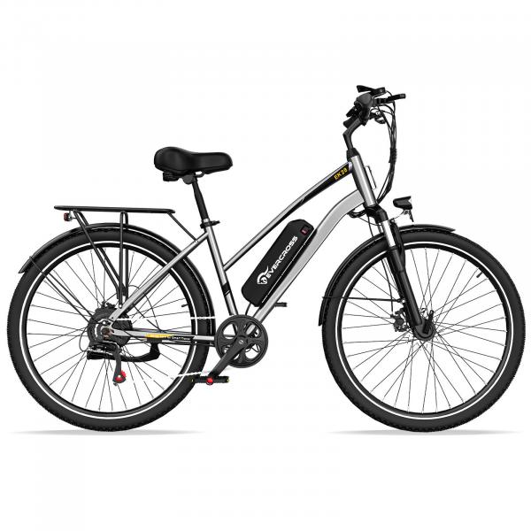 Rower elektryczny dla dorosłych z oponą 28'' 36V13Ah APP EVERCROSS-EK28 srebrny