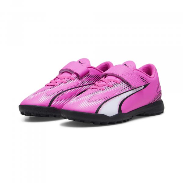 Młodzieżowe buty piłkarskie ULTRA PLAY TT PUMA Poison Pink White Black