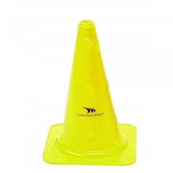 Pachołek wysoki z otworami – 38 cm | żółty | otwory 25mm