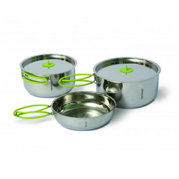 Zestaw naczyń stalowych Pinguin DUO STEEL S