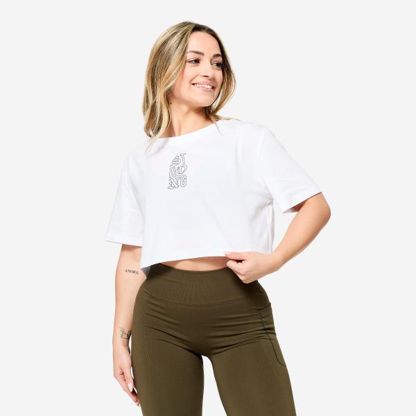 Koszulka fitness damska Domyos crop top