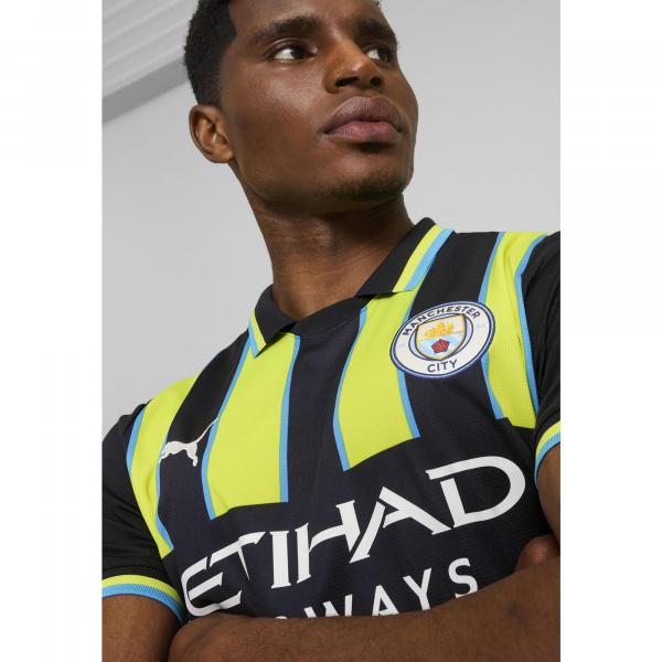 Męska koszulka wyjazdowa Manchester City 24/25 PUMA New Navy Yellow Glow Blue