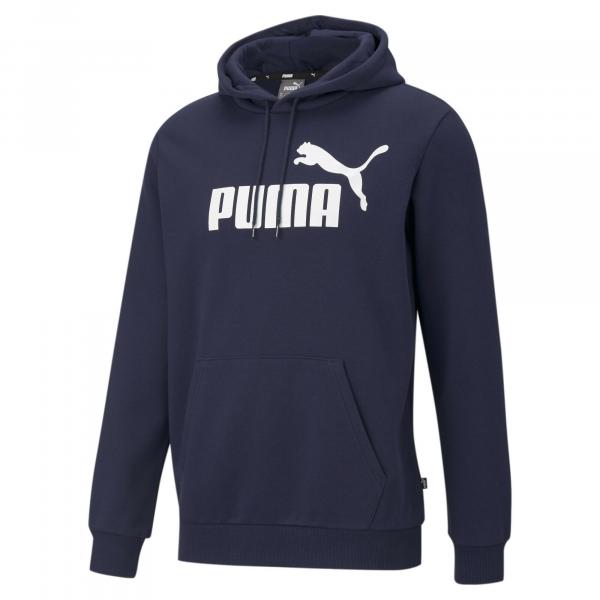 Męska bluza z kapturem z dużym logo Essentials PUMA Peacoat Blue