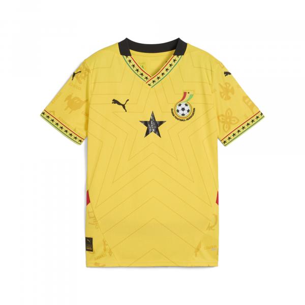 Młodzieżowa koszulka wyjazdowa Ghana 2025 PUMA Pelé Yellow Black