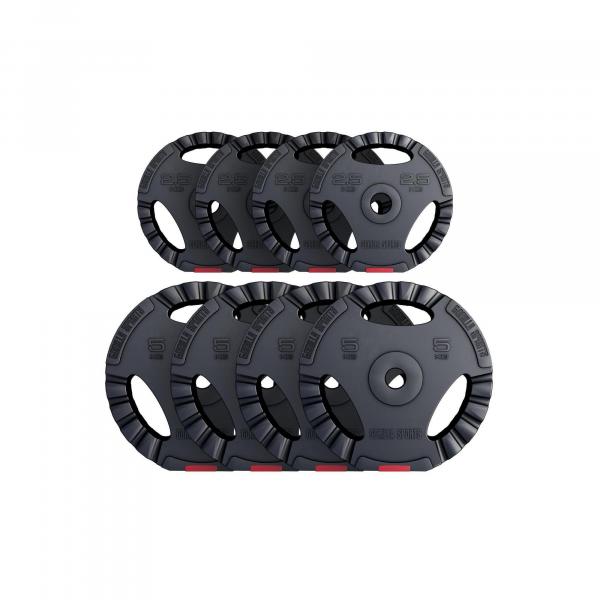 Obciążenia treningowe Gorilla Sports Gripper 4x2,5kg, 4x5kg