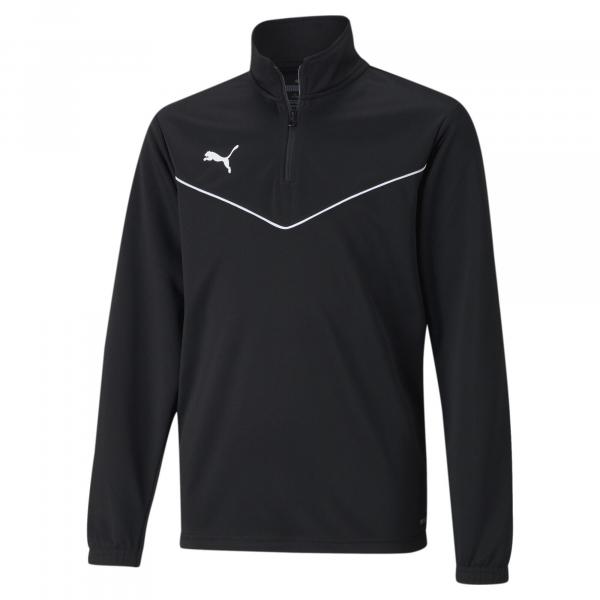 Bluza Puma Teamrise Z Zamkiem 1/4 Jr Czarna Dzieci