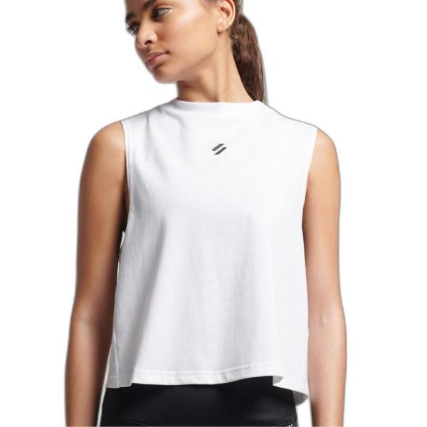 Koszulka sportowa damska Superdry Run Cropped Loose bez rękawów