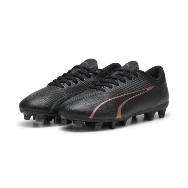 Młodzieżowe buty piłkarskie ULTRA PLAY FG/AG PUMA Black Copper Rose Metallic