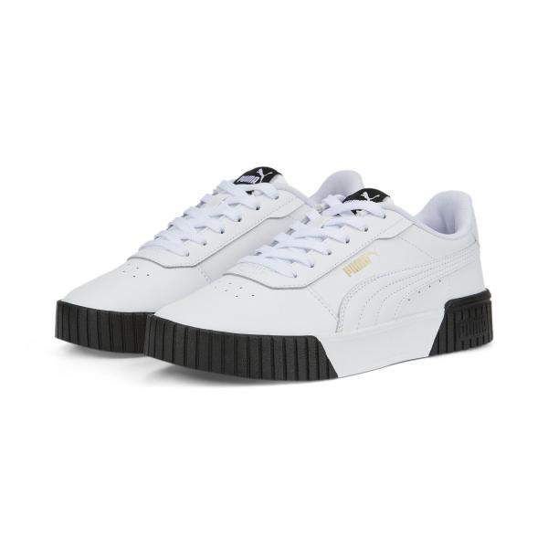 Damskie sneakersy Carina 2.0 PUMA White Team Gold Black Beige