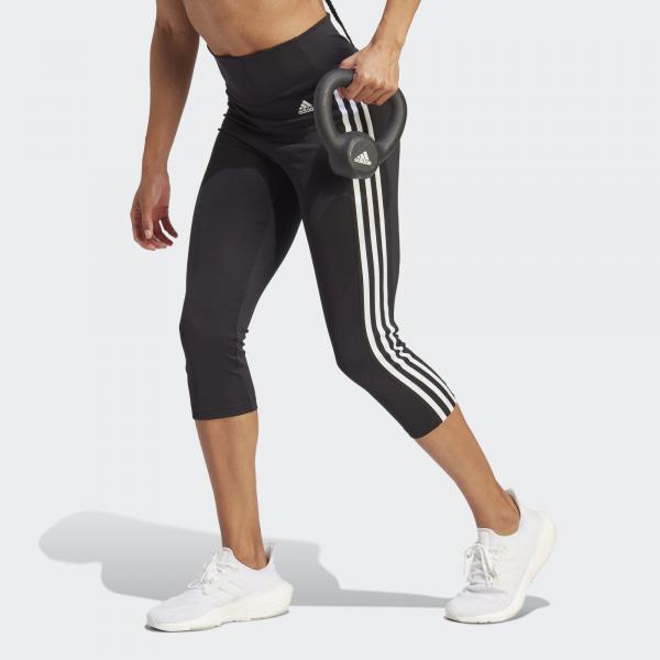 Damskie legginsy z wysoką talią adidas Designed To Move 3-Bandes 3/4 Sport