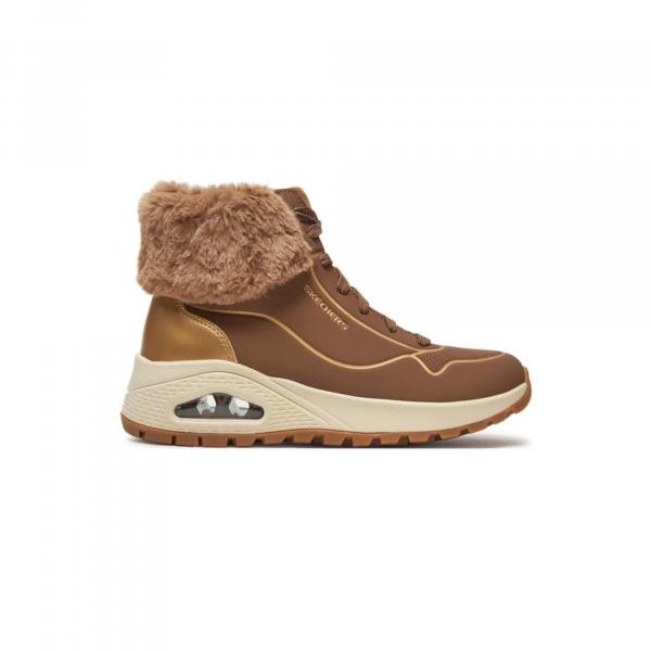 Buty damskie SKECHERS Uno Rugged Fall Shimmer taupe/metallic