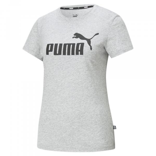 Damska koszulka z logo Essentials PUMA Light Gray Heather