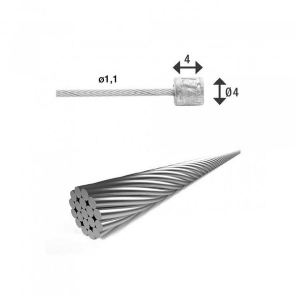 Linka Przerzutki Sh-X17 Wewnętrzna 1,1 Mm 3000 Mm Srebrna