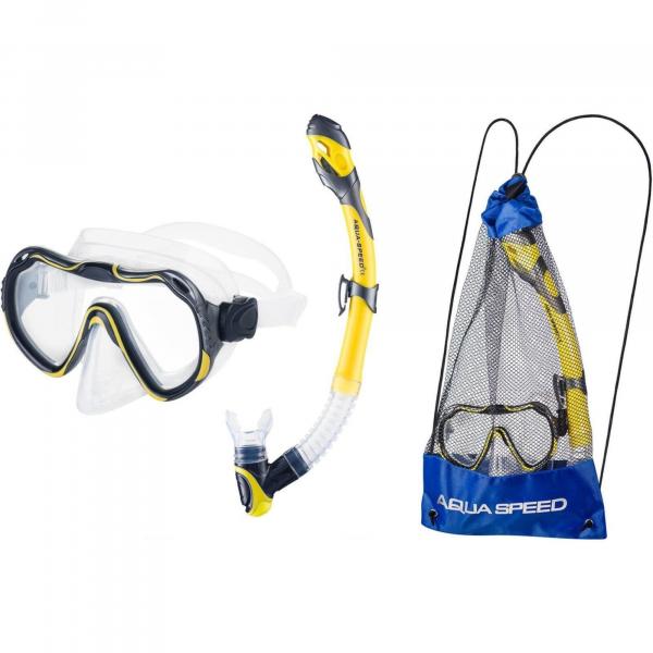 Zestaw do snorkelingu dla dorosłych Aqua Speed Java Elba + worek