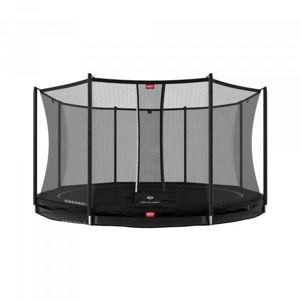 Trampolina + Siatka ochronna BERG Favorit Wkopana Okrągła 380 Czarna