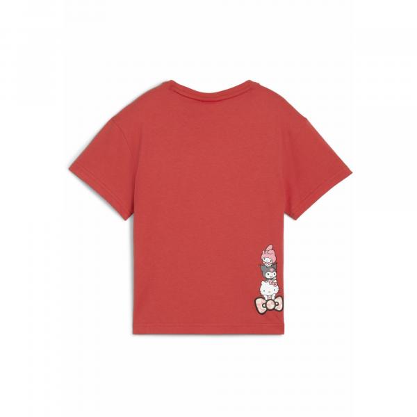Dziecięca luźna koszulka PUMA x HELLO KITTY AND FRIENDS z grafiką PUMA Red Fire