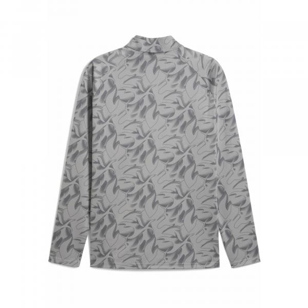 Męska bluza przedmeczowa z zamkiem 1/4 AC Milan PUMA Smokey Gray White