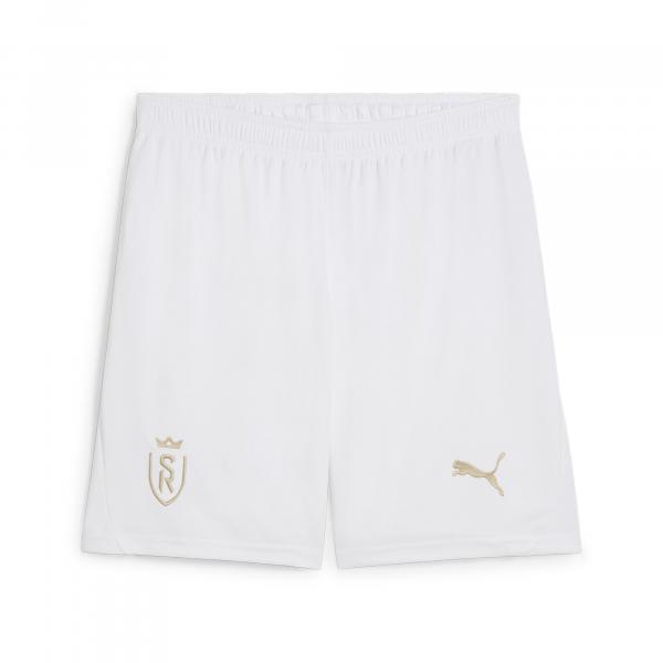 Męskie szorty piłkarskie Stade Reims PUMA White Granola Beige