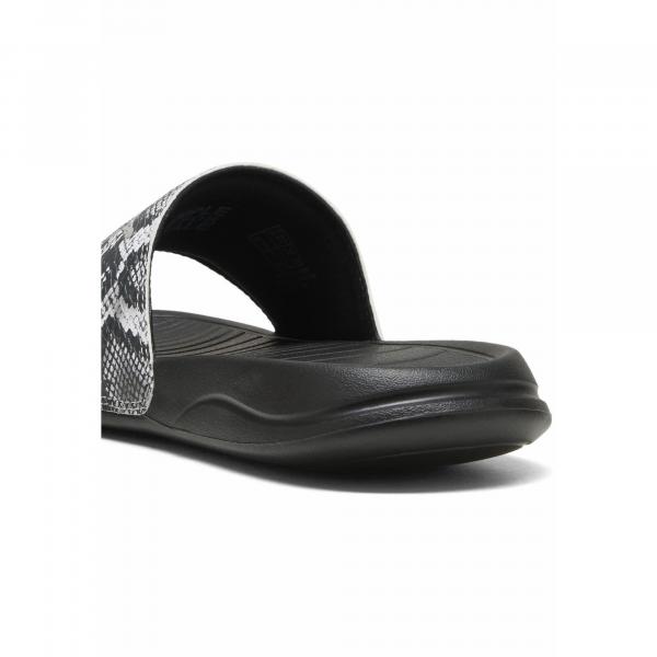 Damskie klapki Popcat 20 Snake Chic PUMA Black Silver Metallic