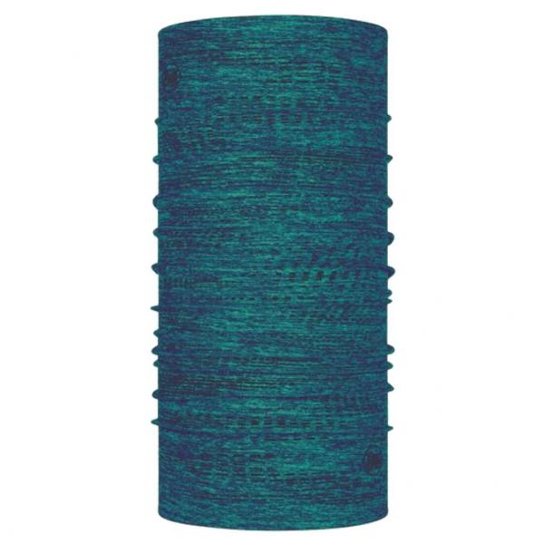 Chusta do biegania unisex Buff DryFlx Solid Tourmailne Blue bezszwowa