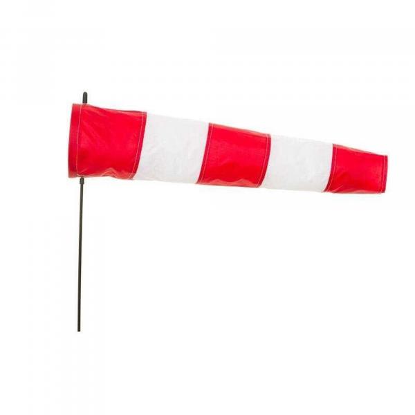 Rękaw - wskaźnik wiatru Biało / Czerwony HQ Windsock Airport 100cm