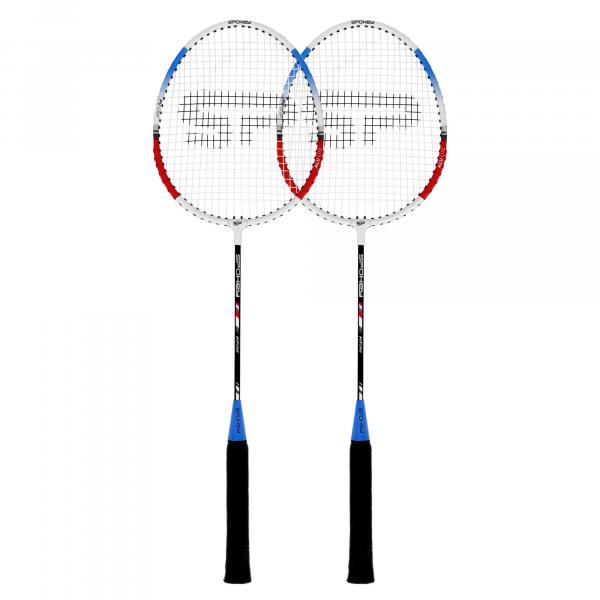 Zestaw do badmintona: 2 rakietki + pokrowiec Spokey Fit One II