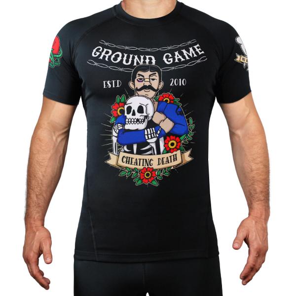 Rashguard do MMA/BJJ męski Ground Game Oldschool z krótkim rękawem