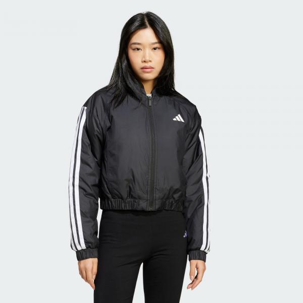 Kurtka Essentials 3-Stripes Insulated Crop Bomber